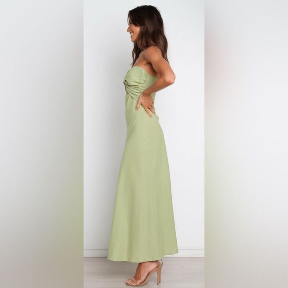 Petal & Pup Rosetta Cutout Cotton & Linen Strapless Dress-Size 2 NWT - Picture 5 of 15